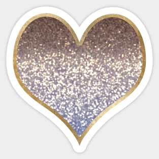 Heart - golden bleu gradient Sticker